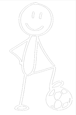 Cartoon child with football